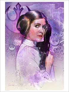 Star Wars Princess Leia pintura, Star Wars, Únete a la Alianza, Princesa Leia, Fondo de pantalla HD HD wallpaper