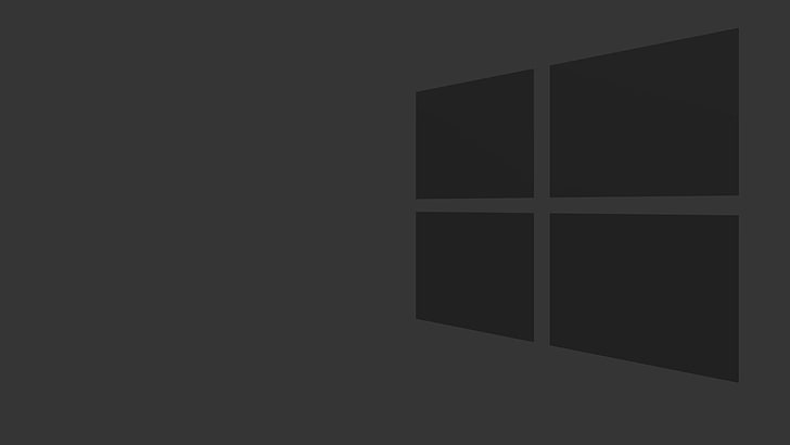 Logo Windows, logo, Microsoft Windows, Windows 8, gelap, abu-abu, satu warna, Wallpaper HD