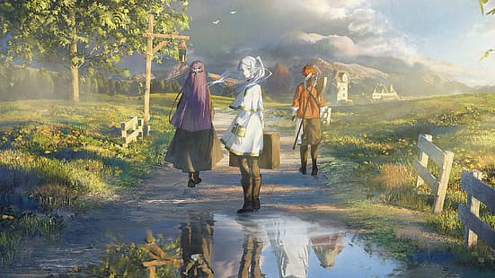Anime-Mädchen, Anime-Jungs, Frieren (Sousou no Frieren), Fern (Sousou No Frieren), Natur, Sousou No Frieren, HD-Hintergrundbild HD wallpaper