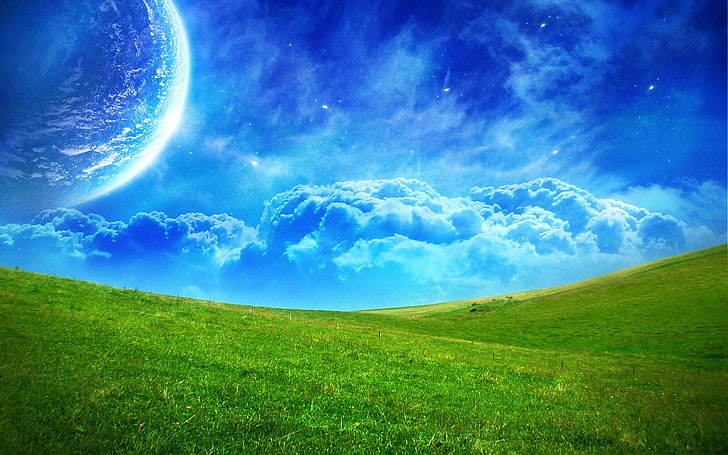 โลกโลกแห่งความฝันเมฆภูมิทัศน์ดวงจันทร์, วอลล์เปเปอร์ HD