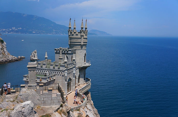 Edifici, nido di rondine, Russia, Yalta, Sfondo HD