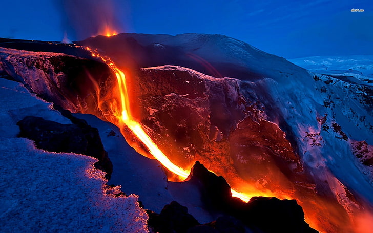 lava, naturaleza, vulcão, HD papel de parede