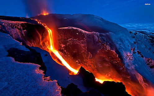 الحمم البركانية ، ناتوراليزا ، البركان، خلفية HD HD wallpaper
