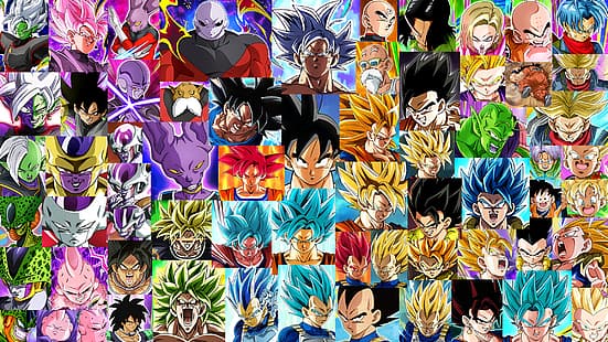 Dragon Ball و Dragon Ball Chou و Dragon Ball Super و Dragon Ball Super: Broly و Son Goku و Vegeta و Gohan و Piccolo و Krillin و Master Roshi و Tien Shinhan و Gotenks و Gogeta و Vegito و Son Goten و Trunks (شخصية) وجذوع المستقبل ، Android 17، Android 18، Beerus، Frieza، Cell (Dragon Ball)، Majin Boo، Goku Black، Zamasu، Hit (Dragon Ball Super)، Toppo، Dyspo، jiren، Super Saiyan، Super Saiyan 2، Super Saiyan 3، Super Saiyan God ، Super Saiyan Blue ، Super Saiyan Rosé ، Ultra Instinct ، Broly ، Broly Full Power ، Dragon ball Z Dokkan Battle، خلفية HD HD wallpaper