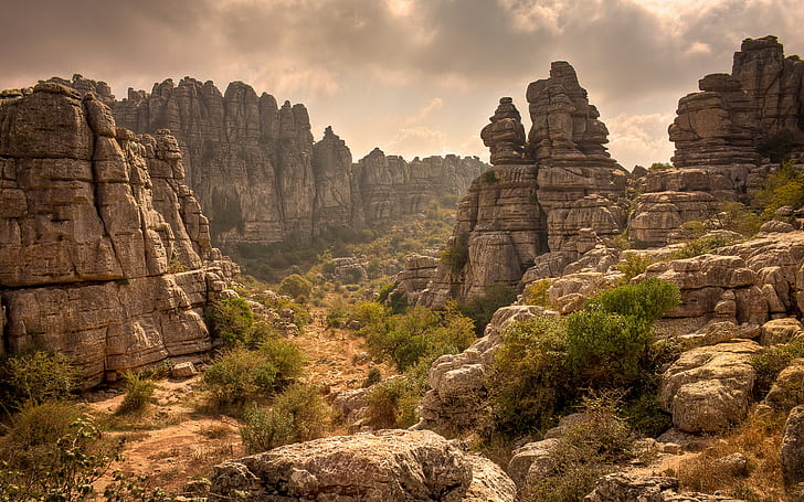 자연, 바위, 언덕, 스페인, 안달루시아, HD 배경 화면