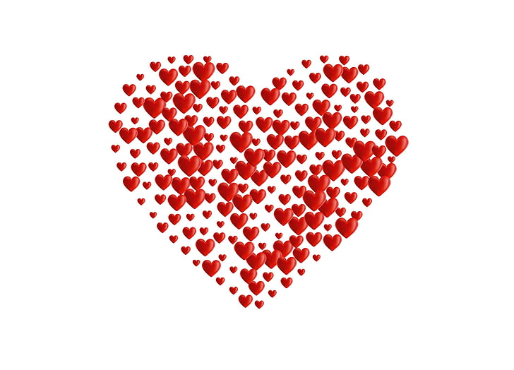幸せなバレンタインデー 赤 ハート バレンタイン 白 カード Hdデスクトップの壁紙 Wallpaperbetter