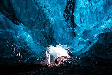 Eiskristalle, blaues Eis, HD-Hintergrundbild HD wallpaper