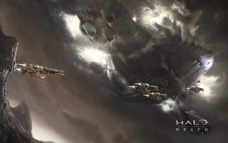 Halo Reach Spaceships HD, affiche de portée de halo, jeux vidéo, halo, vaisseaux spatiaux, portée, Fond d'écran HD
