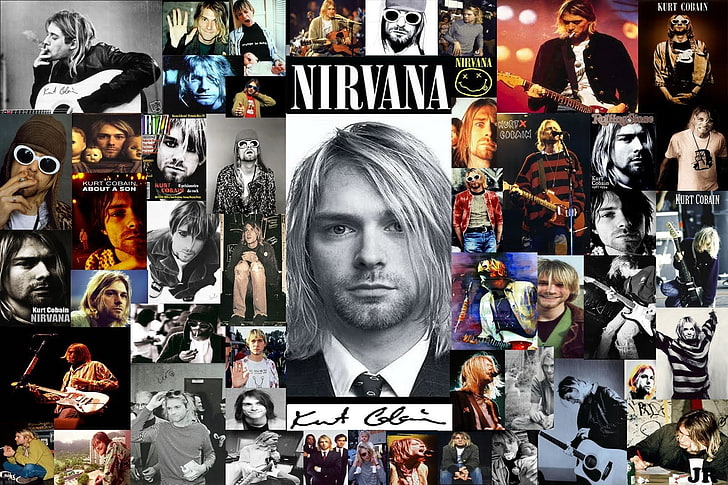 Nirvana collage photos, Band (Music), Nirvana, HD wallpaper