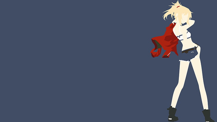 Fate Series, Fate / Apocrypha, Minimalist, Mordred (Fate / Apocrypha), Saber of Red (Fate / Apocrypha), HD tapet