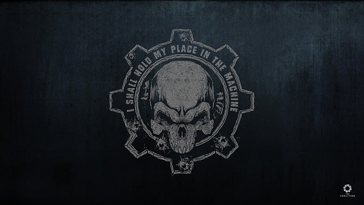 شعار جمجمة رمادي ، Gears of War 4 ، لوحات المفاتيح ، Gears of War، خلفية HD