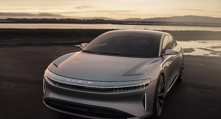 electric cars, front, Lucid Air, HD wallpaper