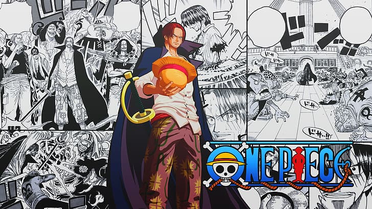 One Piece, Shanks, topi jerami, Wallpaper HD