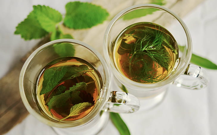 aromatic, concoction, cup, cure, drink, fennel flavor, glass, health, healthy, herb, herbal, herbs, hot, leaves, medicinal herbs, mint, peppermint, sage, soothing, tea, teacup, therapy, HD wallpaper