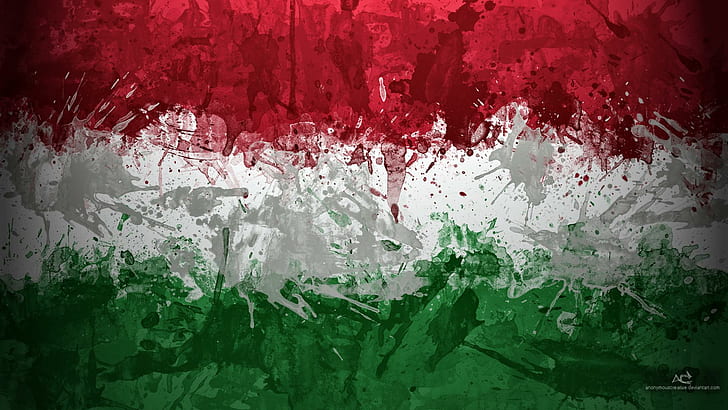 Weltcup-ungarische Flagge, grüne, weiße und rote horizontale gestreifte Flagge, Weltcup 2014, Weltcup, ungarische Flagge, Ungarn, Flagge, HD-Hintergrundbild