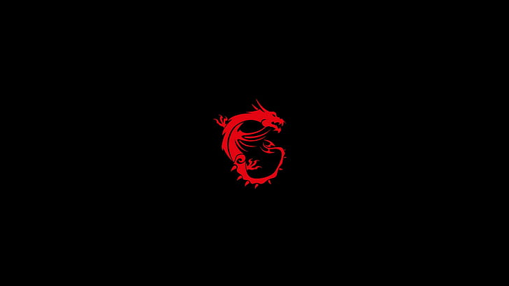 msi, computer, logo, hd, dragon, black, HD wallpaper
