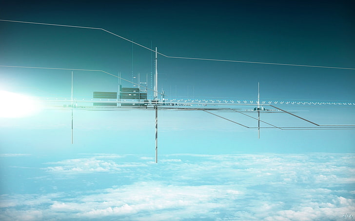 Sky Station, Science Fiction, Raumstation, HD-Hintergrundbild