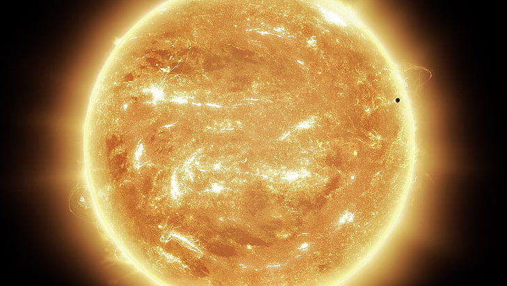 close-up vista do sol, sol, espaço, HD papel de parede