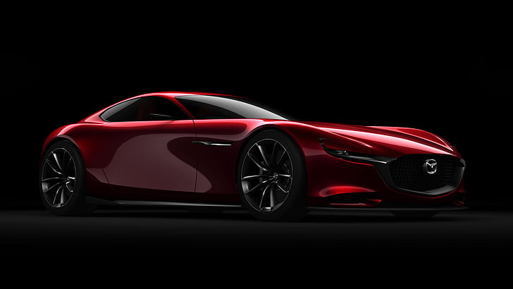 Mazda RX Vision Concept 2015, Mazda RX-Vision, concept cars, voiture, véhicule, voitures rouges, Fond d'écran HD