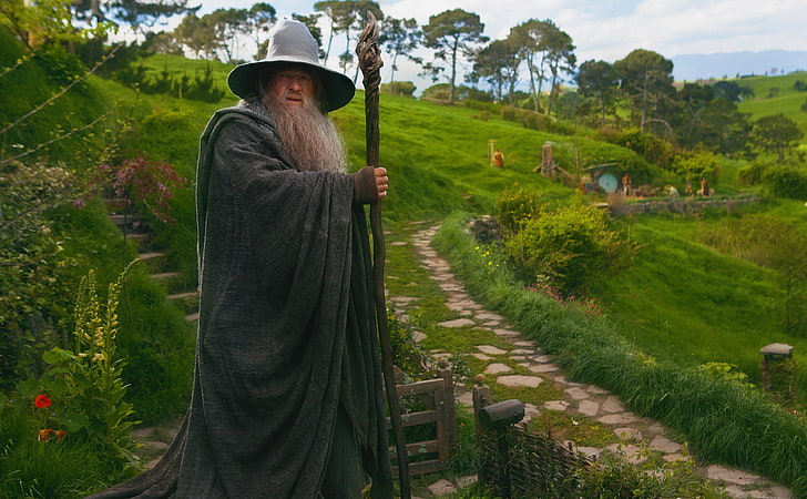 Gandalf le Hobbit un voyage inattendu, papier peint numérique assistant, films, le Hobbit, voyage, Hobbit, inattendu, Gandalf le gris, Fond d'écran HD