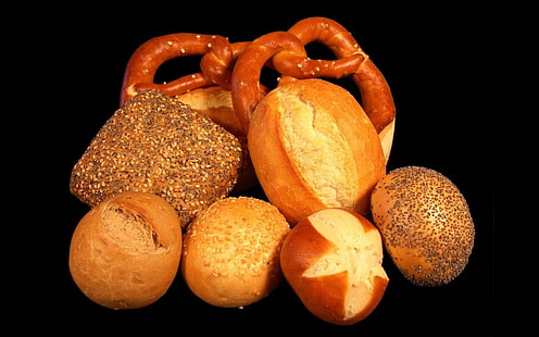 baked breads, biscuits, bread, food, HD wallpaper HD wallpaper