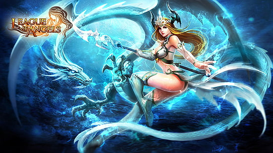 League Of Angels Character Nerieda Angel Warrior Fantasy Video Game Desktop Hd Wallpaper For Mobile Phones Tablet And Pc 1920×1080, HD wallpaper HD wallpaper