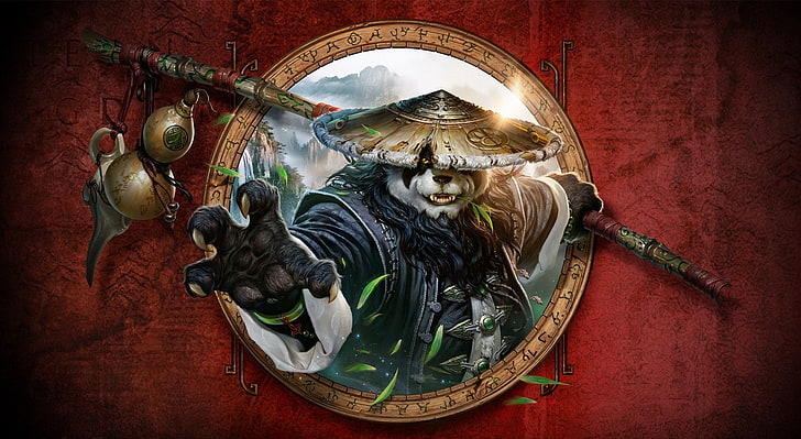 World of War Craft: Mist of Pandaria HD Wallpaper, wallpaper dukun Pandaren, Game, World Of Warcraft, Wallpaper HD
