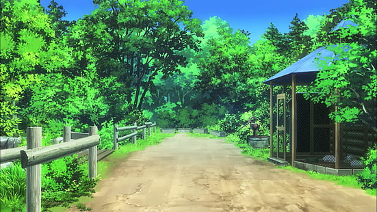 Non Non Biyori, anime, paisaje, naturaleza, Fondo de pantalla HD HD wallpaper