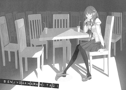 Senjougahara Hitagi, Monogatari Series, anime girls, HD wallpaper HD wallpaper