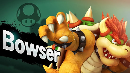 two red and yellow pumpkin decors, Super Smash Brothers, bowser, HD wallpaper HD wallpaper
