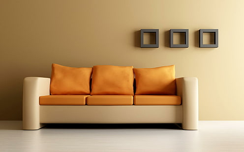 Diseño moderno, arquitectura, interior, casa, sofá, hogar, diseño, animales., Fondo de pantalla HD HD wallpaper