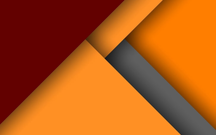 wallpaper merah, oranye, dan abu-abu, minimalis, pola, abstrak, garis, geometri, Wallpaper HD