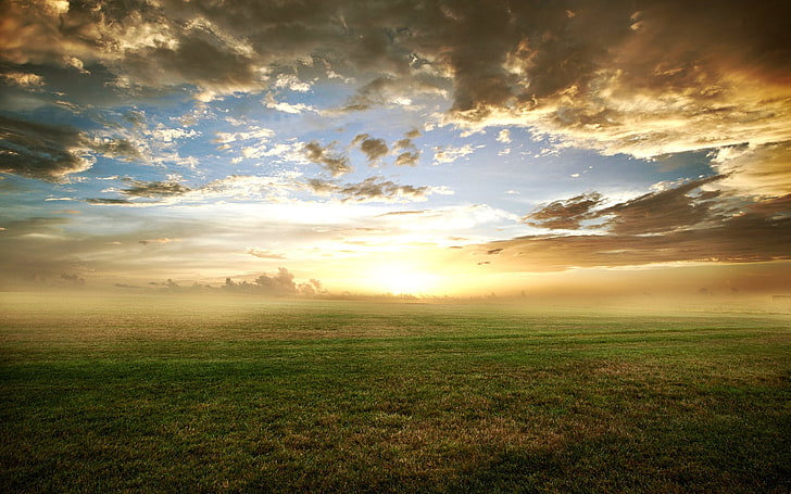 amanecer, naturaleza, nubes, valle, HD-Hintergrundbild