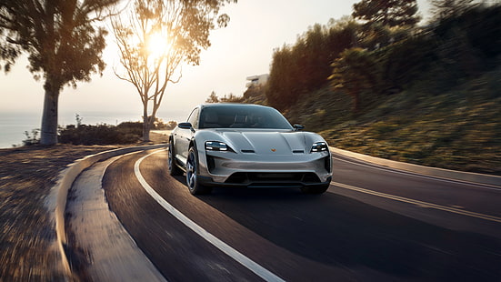 Porsche Mission E Cross Turismo, 4K, รถยนต์ไฟฟ้า, Concept, วอลล์เปเปอร์ HD HD wallpaper