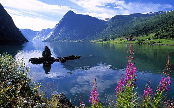 paisagem, paisagens nórdicas, HD papel de parede