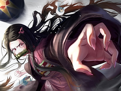 Anime, Demon Slayer: Kimetsu no Yaiba, Nezuko Kamado, วอลล์เปเปอร์ HD HD wallpaper