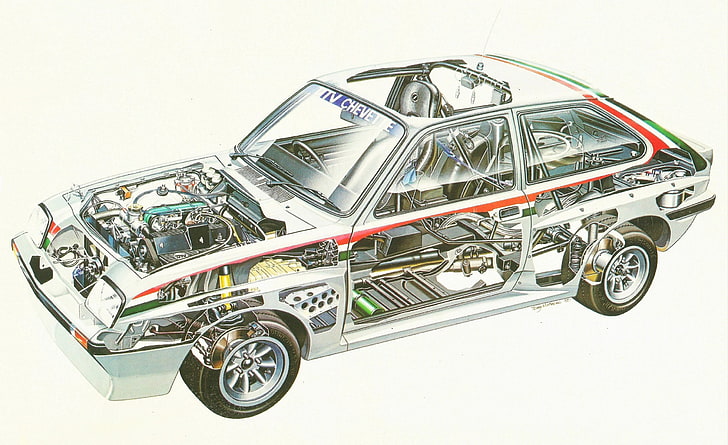 1979, 2300, car, cars, chevette, cutaway, racecars, rally, vauxhall, HD wallpaper