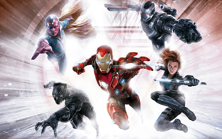 Avengers Infinity War, The Avengers, Marvel Cinematic Universe, Iron Man, Black Widow, Black Panther, HD тапет