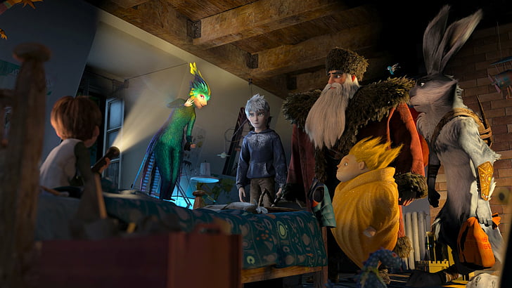 Film, Rise Of The Guardians, E. Aster Bunnymund, Jack Frost, North (Rise Of The Guardians), Sandman (Rise of the Guardians), Tooth (Rise Of The Guardians), Sfondo HD