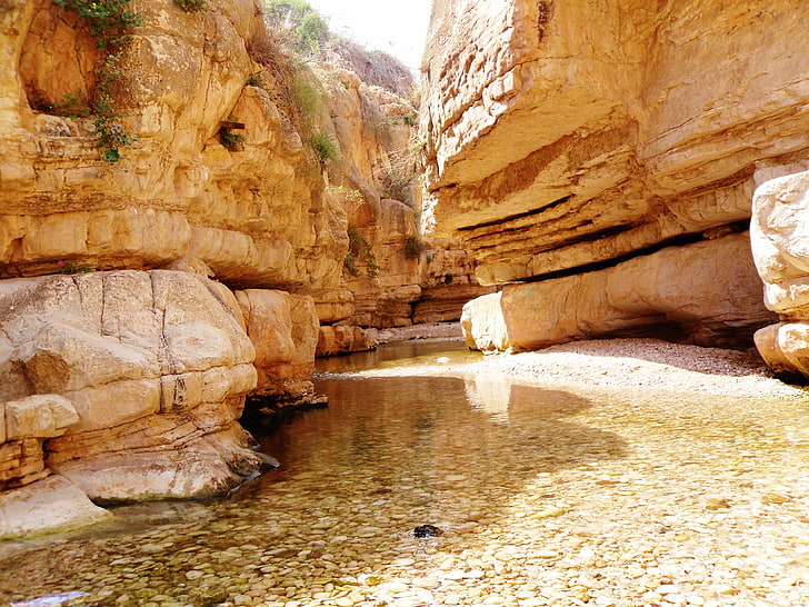 茶色の岩の形成、渓谷、岩、自然、 HDデスクトップの壁紙