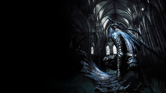 Dark Souls, Artorias (Dark Souls), Dark, Gothic, Knight, HD wallpaper HD wallpaper