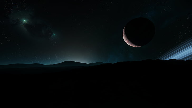 коричневая планета, Star Citizen, видеоигры, планета, космос, HD обои