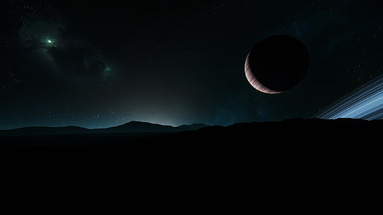 brązowa planeta, Star Citizen, gry wideo, planeta, kosmos, Tapety HD HD wallpaper