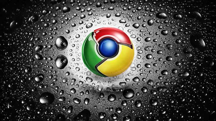 Logo Google Chrome, Google Chrome, Wallpaper HD
