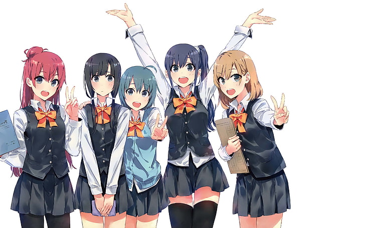 Shirobako, аниме, аниме момичета, Yasuhara Ema, Miyamori Aoi, Toudou Misa, Sakaki Shizuka, Imai Midori, HD тапет