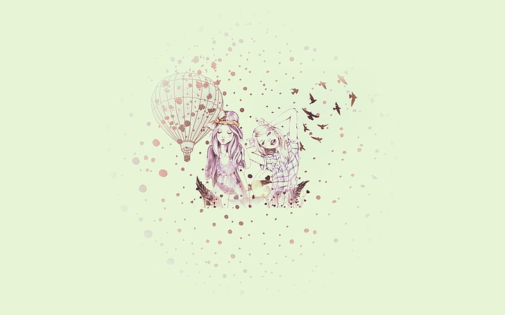 two women illustration, Girls' Generation, HD wallpaper