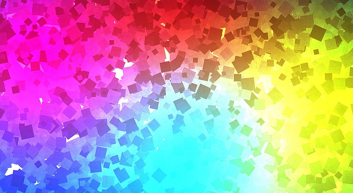 Kolorowe cząsteczki mały wzór, turkusowa i różowa sztuka kosmiczna, Aero, kolorowe, kolory, tęcza, stylowe, cząsteczki, papiery, wzór, Tapety HD
