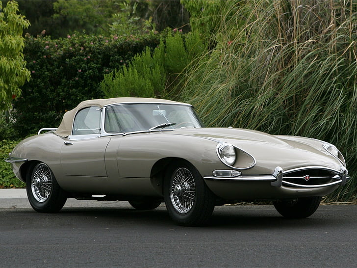 1967, autos, clásico, tipo e, jaguar, abierto, asiento, dos, vintage, Fondo de pantalla HD