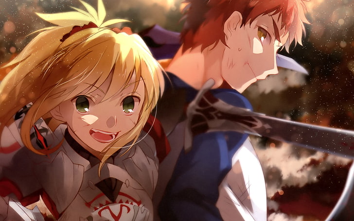 Fate Apocrypha, Fate Series, Fate Stay Night, Mordred, Saber, Saber Of Red, Shirou Emiya, Tapety HD
