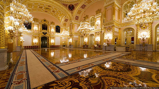 Alexander Hall dentro del palacio del Kremlin 4, Fondo de pantalla HD HD wallpaper